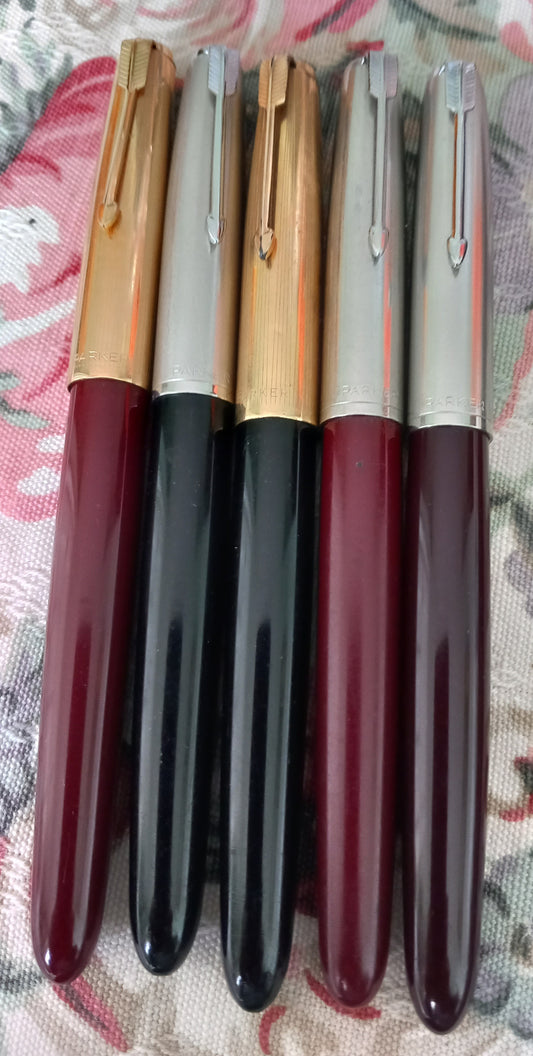 Lot of 5 Parker 51 Fountain Pens