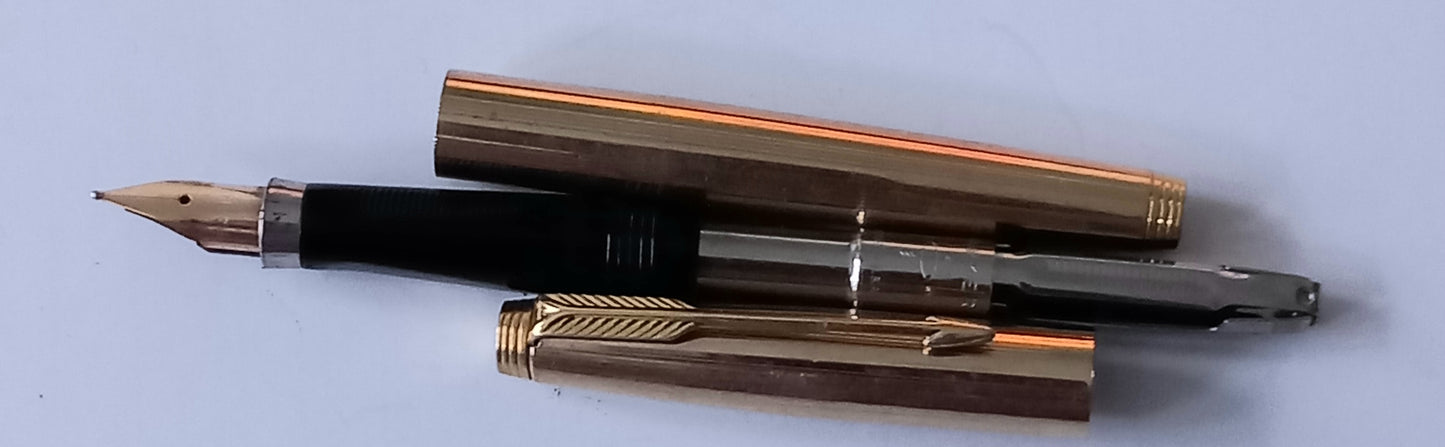 Parker 65 1/10 of 12 ct Gold plated Fountain Pen.