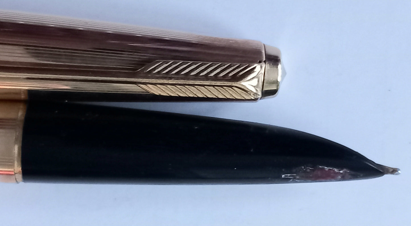 Parker 61 1/10 of 12 ct Gold plated Fountain Pen.