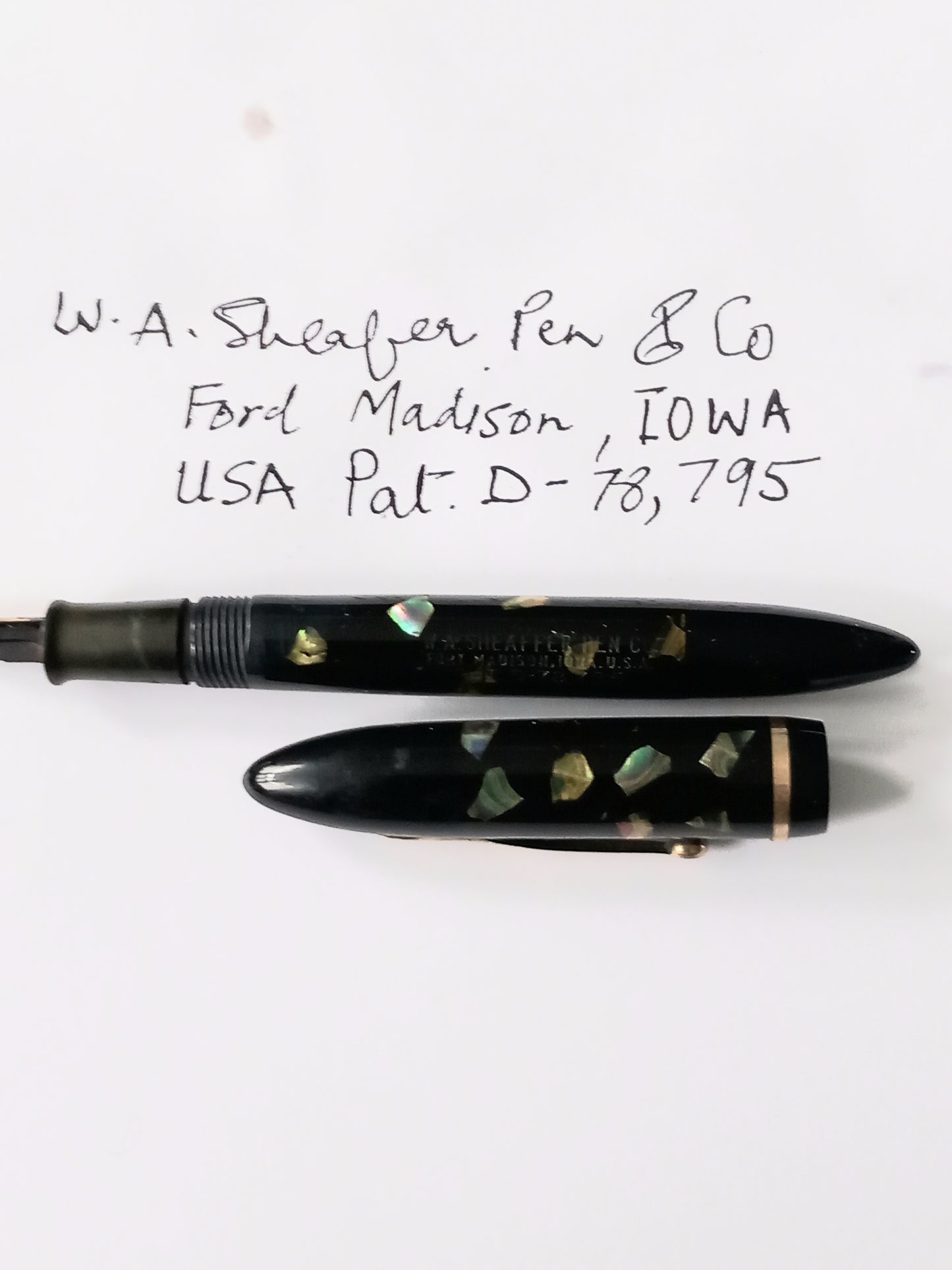 Vintage Lady  W.A.Sheaffer  Pearl/Black Fountain Pen.