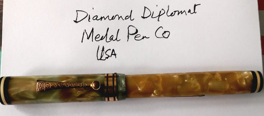 Very Rare Diamond Diplomat Oversize Fountain Pen 1930