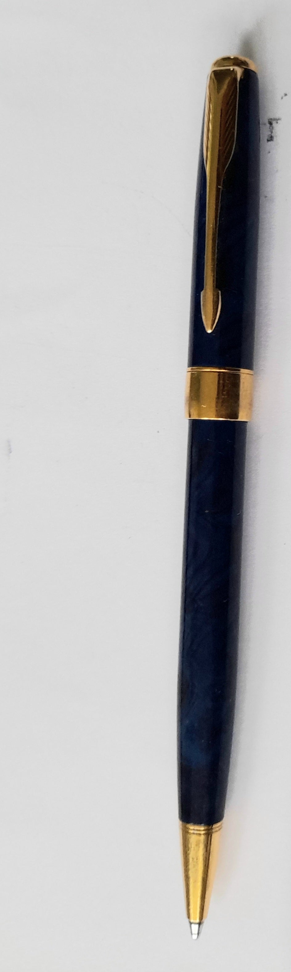 Parker Sonnet N France BallPoint Pen Blue Lacquer body Gold plated