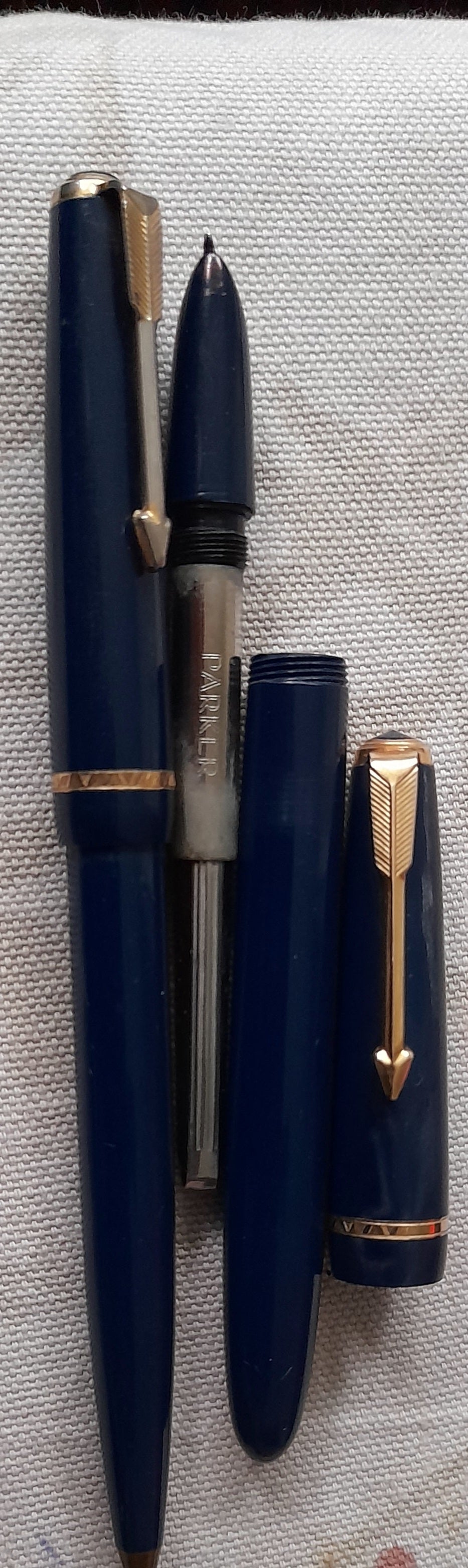 Parker Slimfold Blue Fountain Pen and Pencil