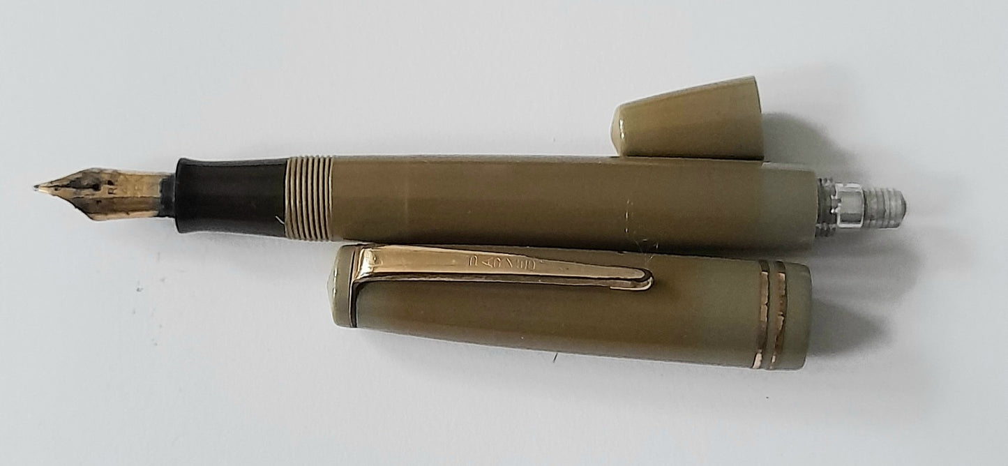 Parker Victory Grey body Fountain Pen .Push Button.