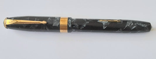 Vintage Conway Stewart 60 Black/White Marble Fountain Pen