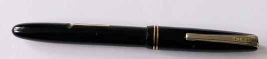 Burnham No. 54 Black Body Ladies Fountain Pen.