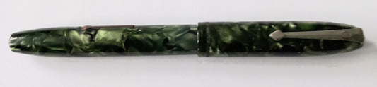 Conway Stewart 75 Green/Black Marble Fountain Pen