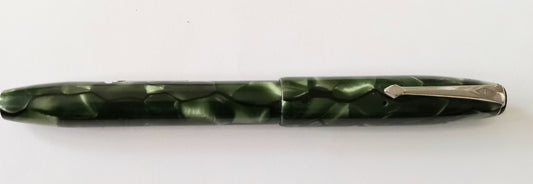 Conway Stewart 15 Green/Black Marble Fountain Pen