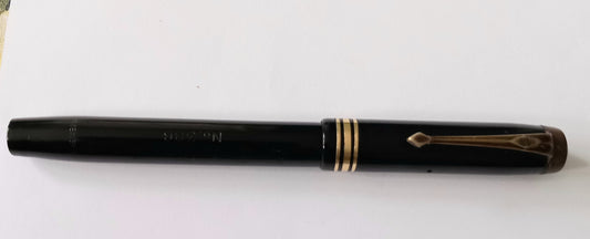 Conway Stewart No.386 Black with Gold Plated  Trims Fountain Pen